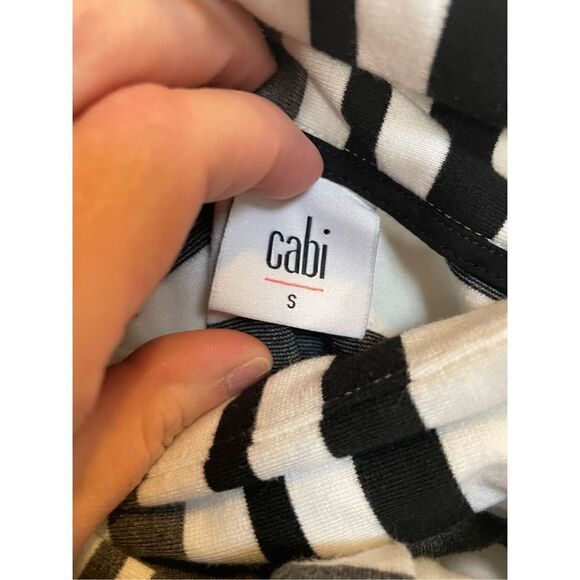 🔴 CAbi Small Grandstand Skirt #5185 Black White & Gray with Pockets - Picture 5 of 12